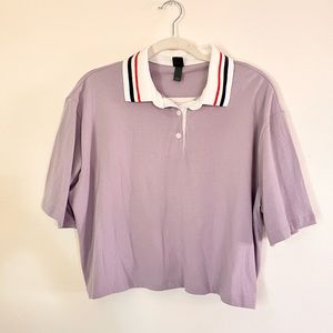 Wild Fable crop collared shirt size M